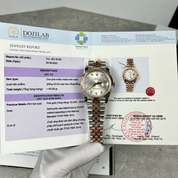 Dong Ho Boc Vang Rolex DateJust 126331 Mat Xam Bac Nha May GM 41mm 2 1