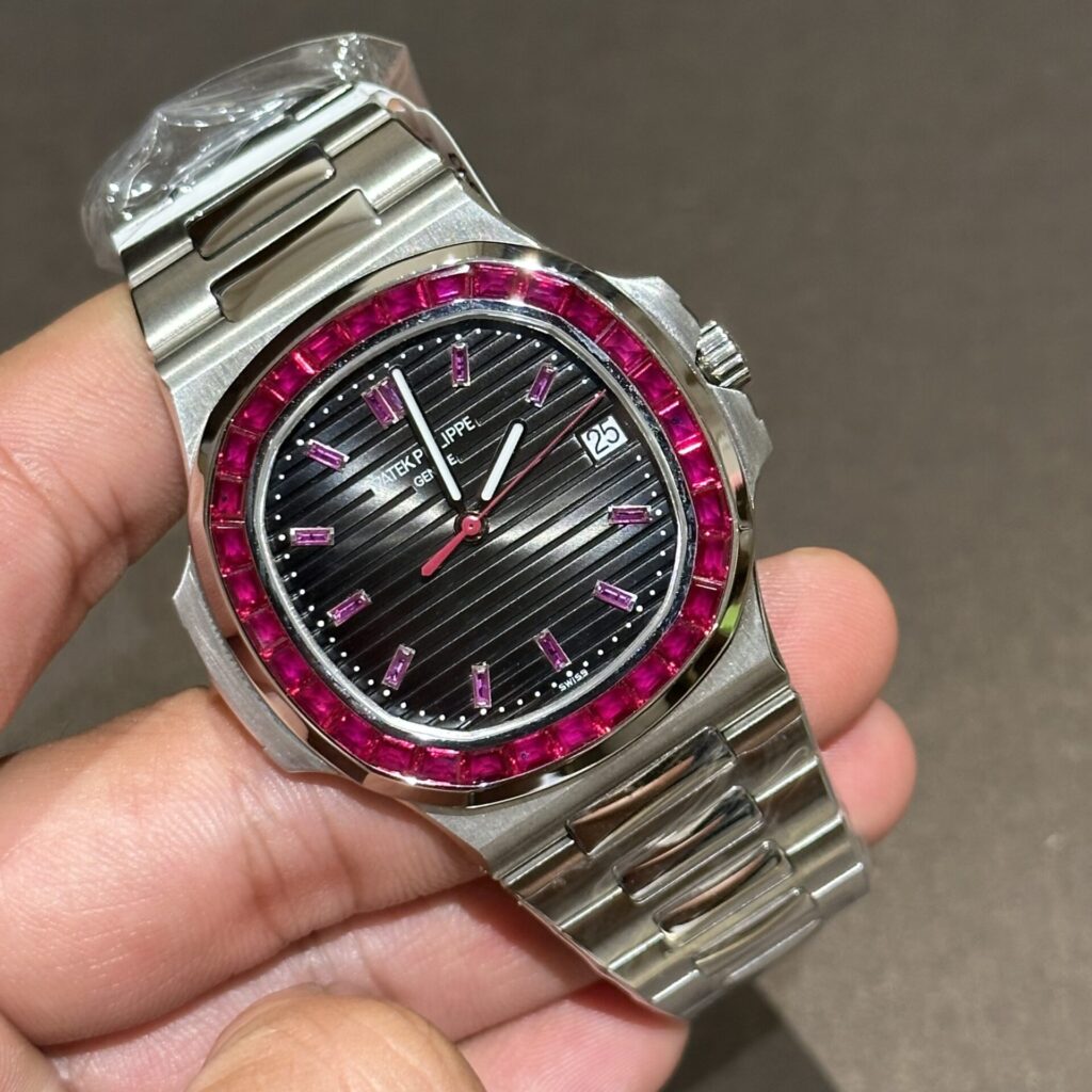 Patek Philippe Nautilus 5723 With Red Ruby Stone Super Clone Watch 40mm - Image 3