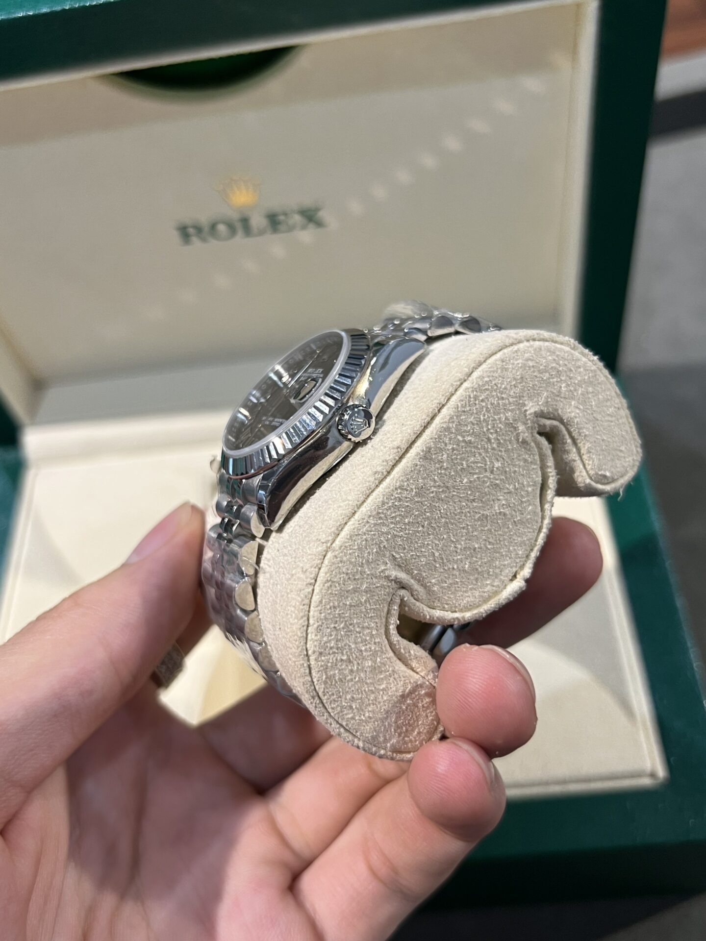 Rolex Super Clone Watch DateJust Womens Black Dial 31mm - Image 4