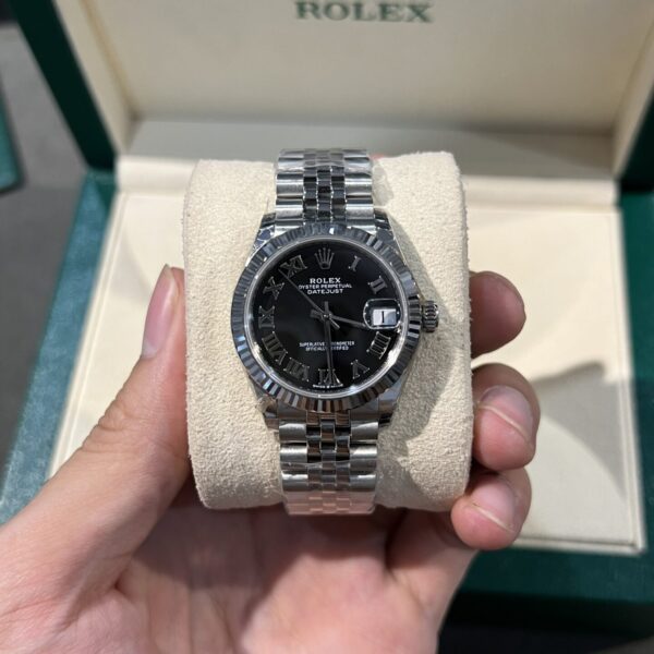 Dong Ho Nu Dinh Da Rolex DateJust Super Fake Coc So La Ma 31mm 2 1