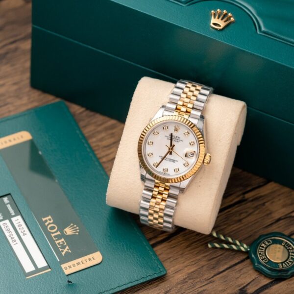 Dong Ho Nu Rolex DateJust 278271 Mat Trang Men Replica 11 31mm 2 1