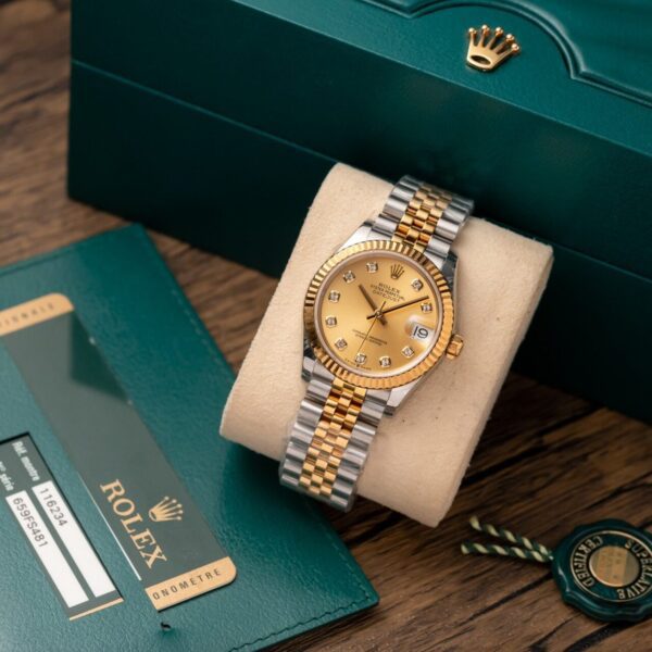 Dong Ho Nu Rolex DateJust 278273 Mat Vang Champagne Rep 11 31mm 1 1