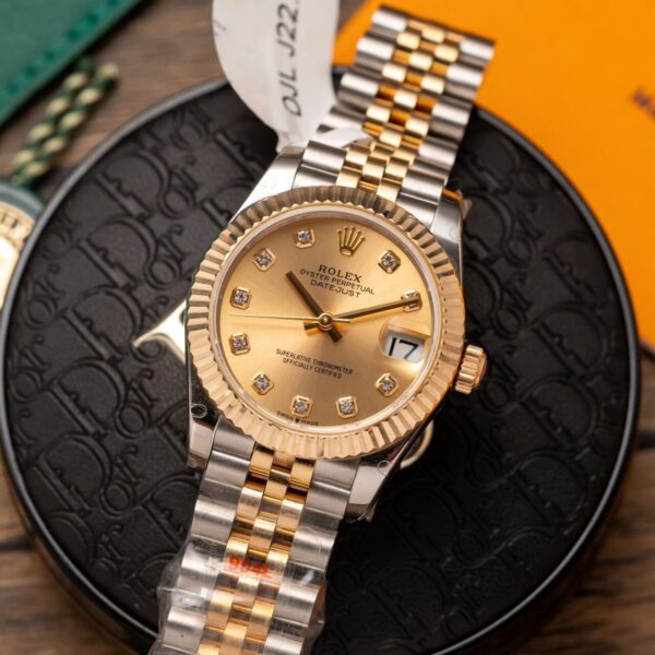 Dong Ho Nu Rolex DateJust Replica 11 Boc Vang That 18K GMF 31mm 1 1