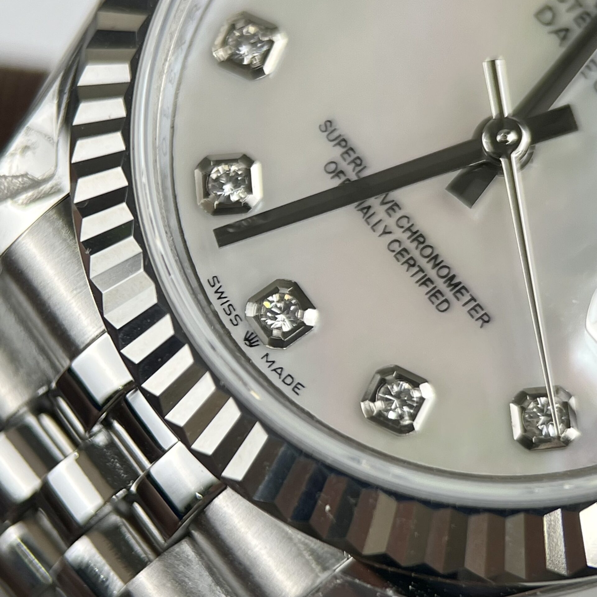Rolex DateJust Super Clone Watch Mother of Pearl Dial Jubilee Strap 31mm - Image 2