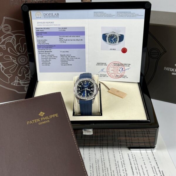Dong Ho Patek Philippe 5168G Dinh Moissanite Baguette Blue 42mm 6 1