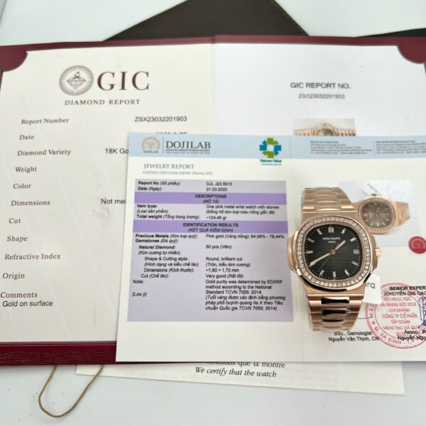 Dong Ho Patek Philippe 5711 Do Kim Cuong Tu Nhien Boc Vang 18K 40mm 1