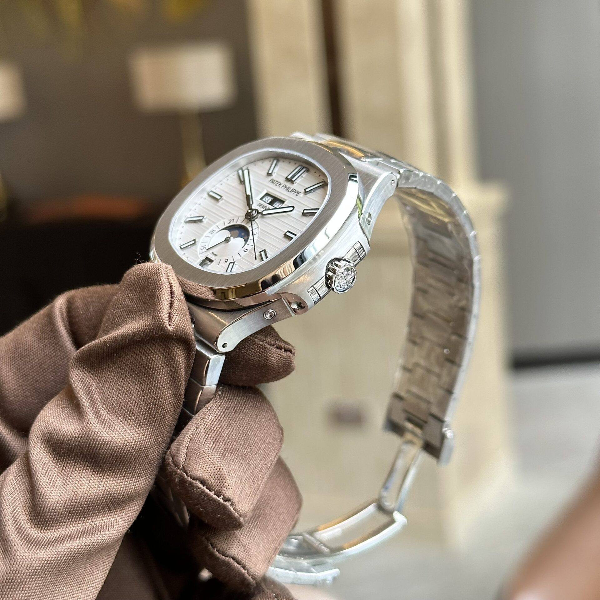 Patek Philippe 5726 White Dial Super Clone Watch PP Factory 40.5mm - Image 4