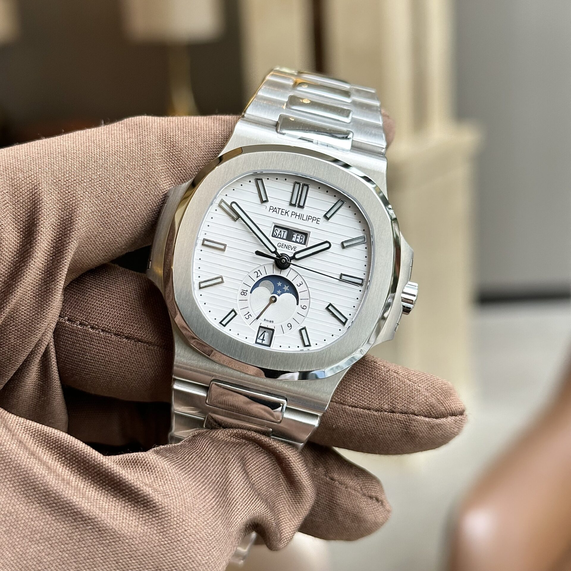 Patek Philippe 5726 White Dial Super Clone Watch PP Factory 40.5mm - Image 2