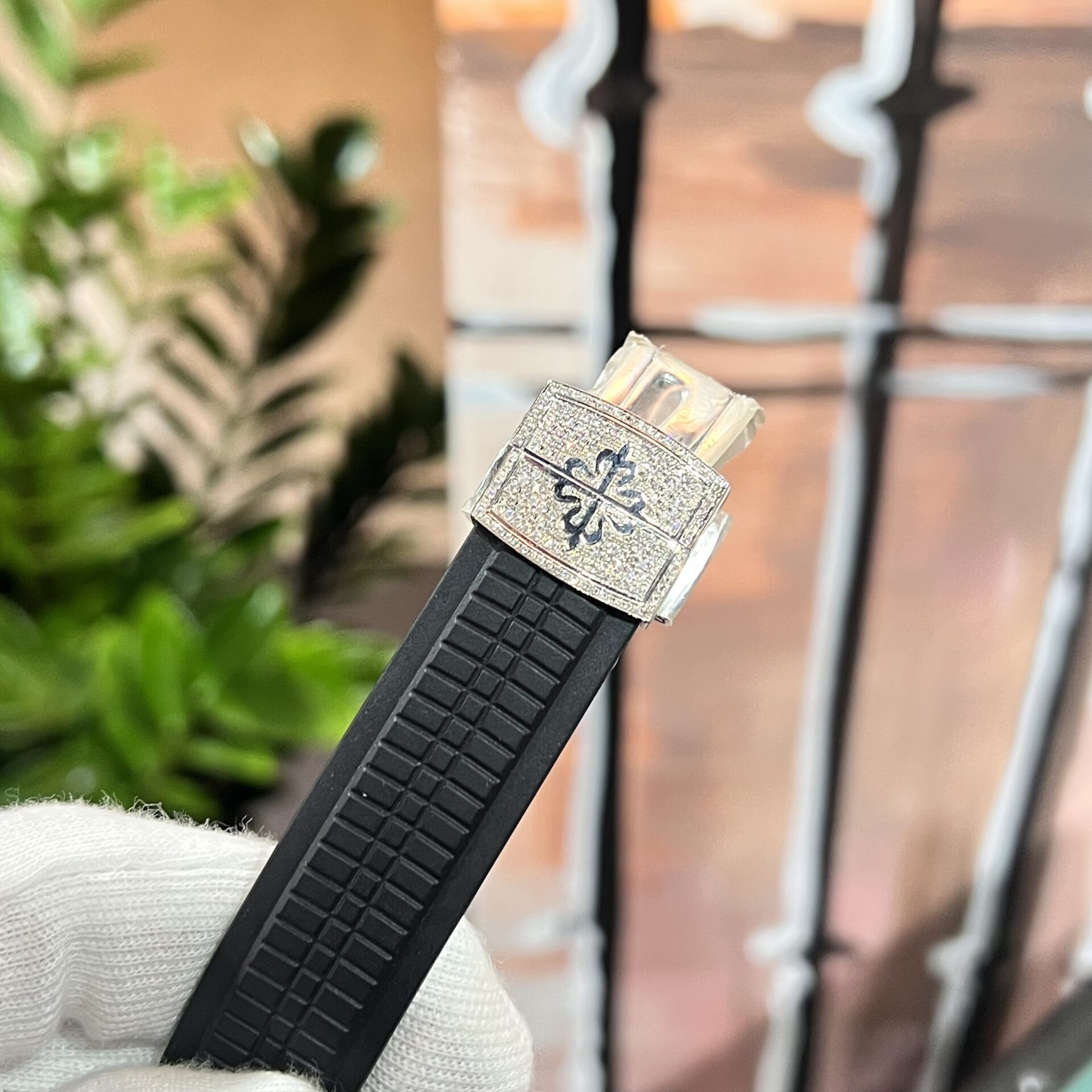Patek Philippe Aquanaut 5167 With Diamond Natural Rubber Strap 40mm Super Clone - Image 8
