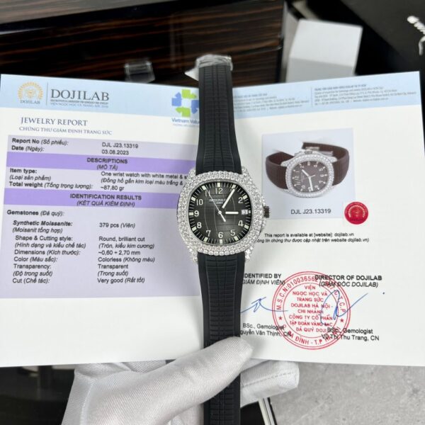 Dong Ho Patek Philippe Aquanaut 5167 Dinh Moissanite Nha May 3K 1 1