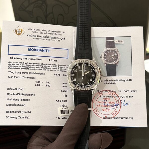 Dong Ho Patek Philippe Aquanaut 5167 Rep 11 Do Moissanite Baguette 40mm 7 1