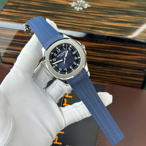 Dong Ho Patek Philippe Aquanaut 5168G Mau Xanh Blue Che Tac Tinh Chinh Mat So Kim May Moc Chuan Auth 42 15 1