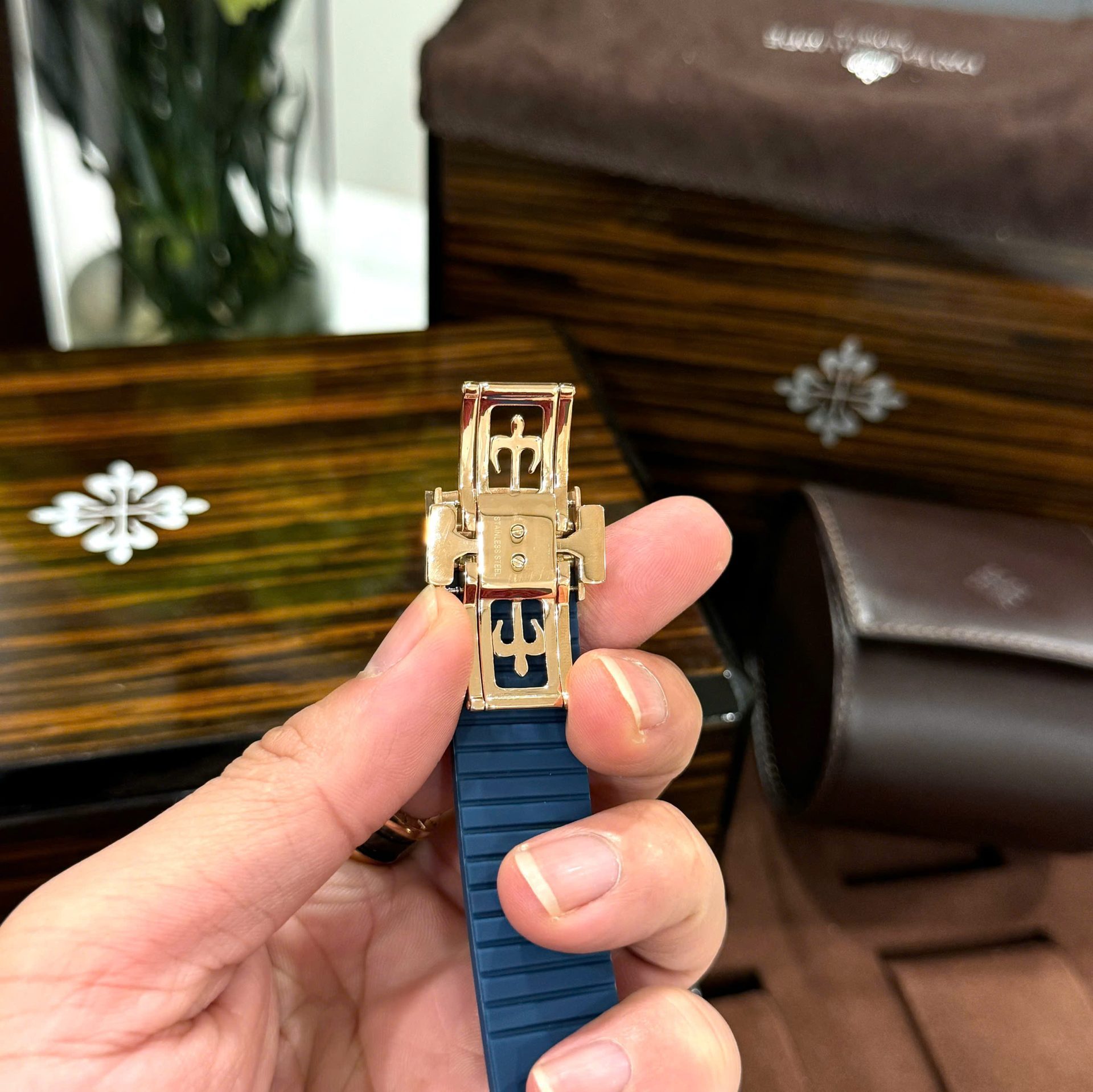 Patek Philippe Aquanaut 5261R Super Clone Best Quality Blue Dial Rubber Strap 40mm - Image 7