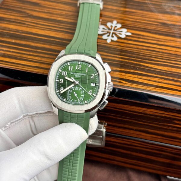 Dong Ho Patek Philippe Aquanaut 5968G Replica 11 Cao Cap Mau Xanh Kaki 42 7 1