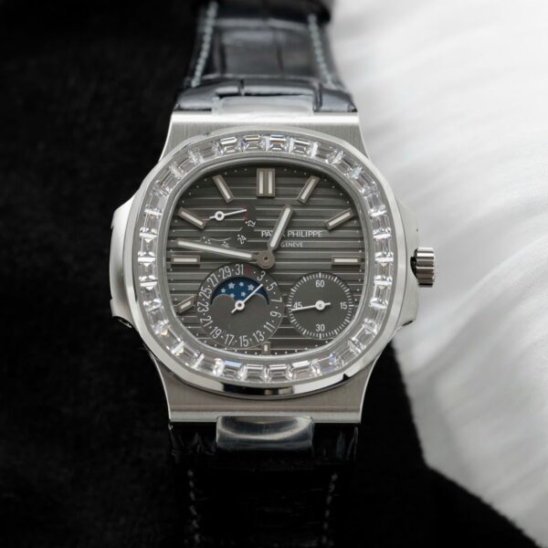 Dong Ho Patek Philippe Che Tac Nautilus 5724 Mat Xam Day Da Nha May PPF 40mm 2 1