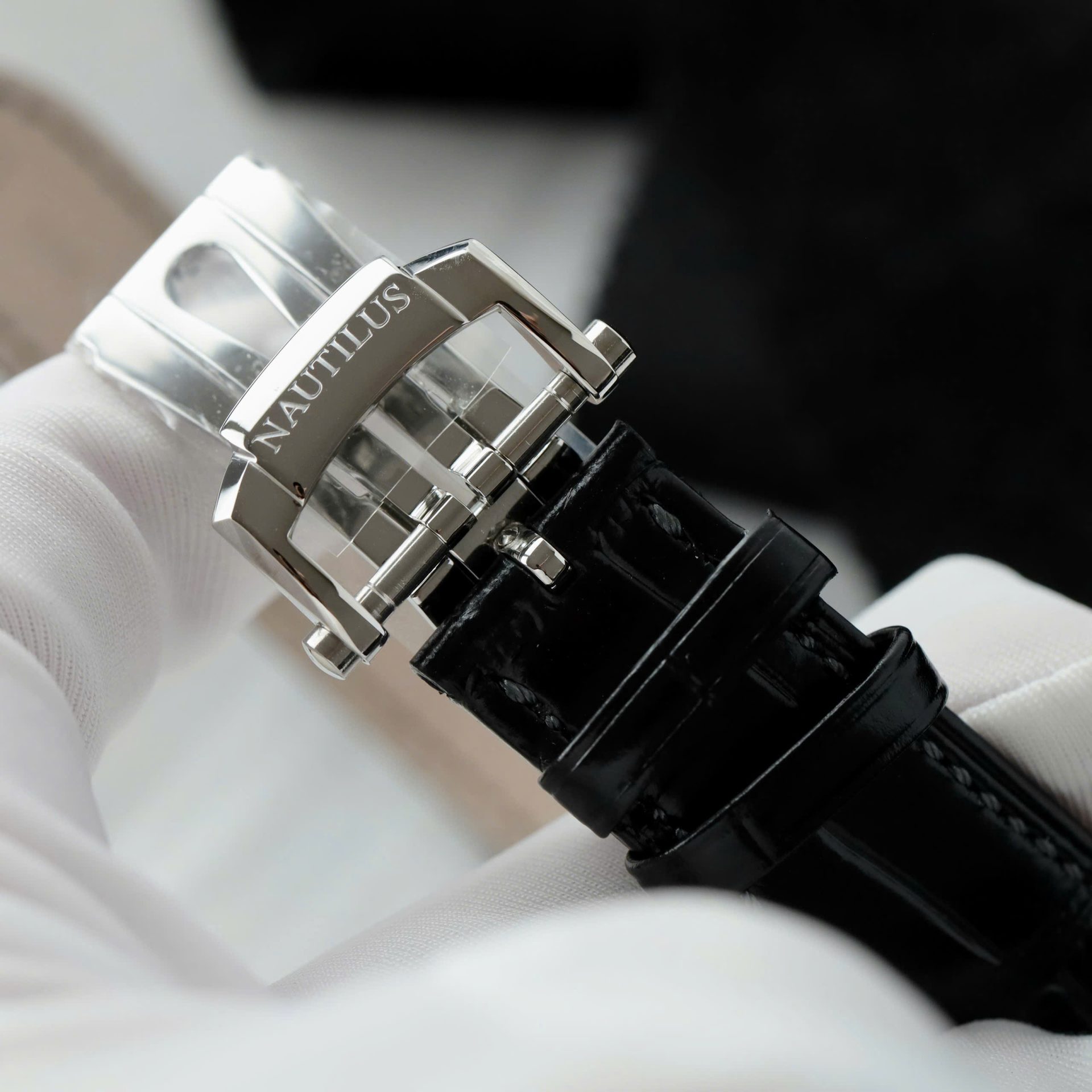 Patek Philippe Super Clone Nautilus 5724 Gray Dial Leather Strap PPF Factory 40mm - Image 10