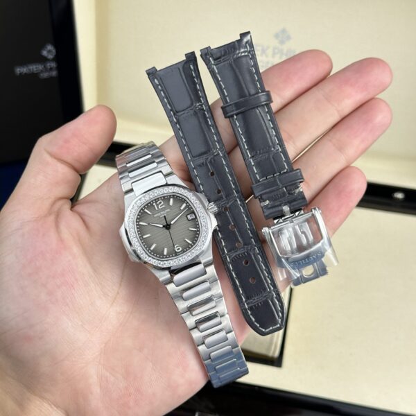 Dong Ho Patek Philippe Che Tac Nautilus 7010 Nu Dinh Da Mat Xam 32mm 4 1