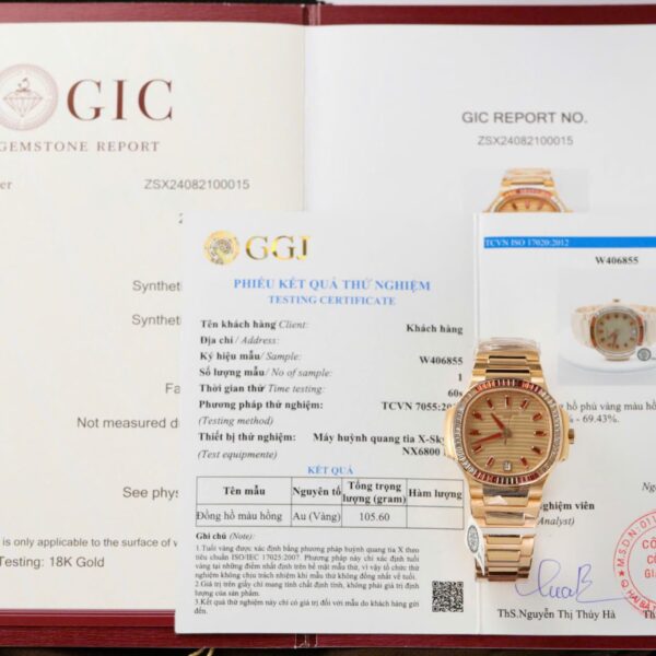 Dong Ho Patek Philippe Che Tac Nautilus 7118 1300R Boc Vang Hong 35 1 1