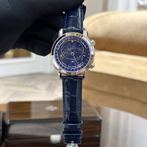 Dong Ho Patek Philippe Complications 6102 Replica 11 Mau Xanh Duong 44mm 7 1
