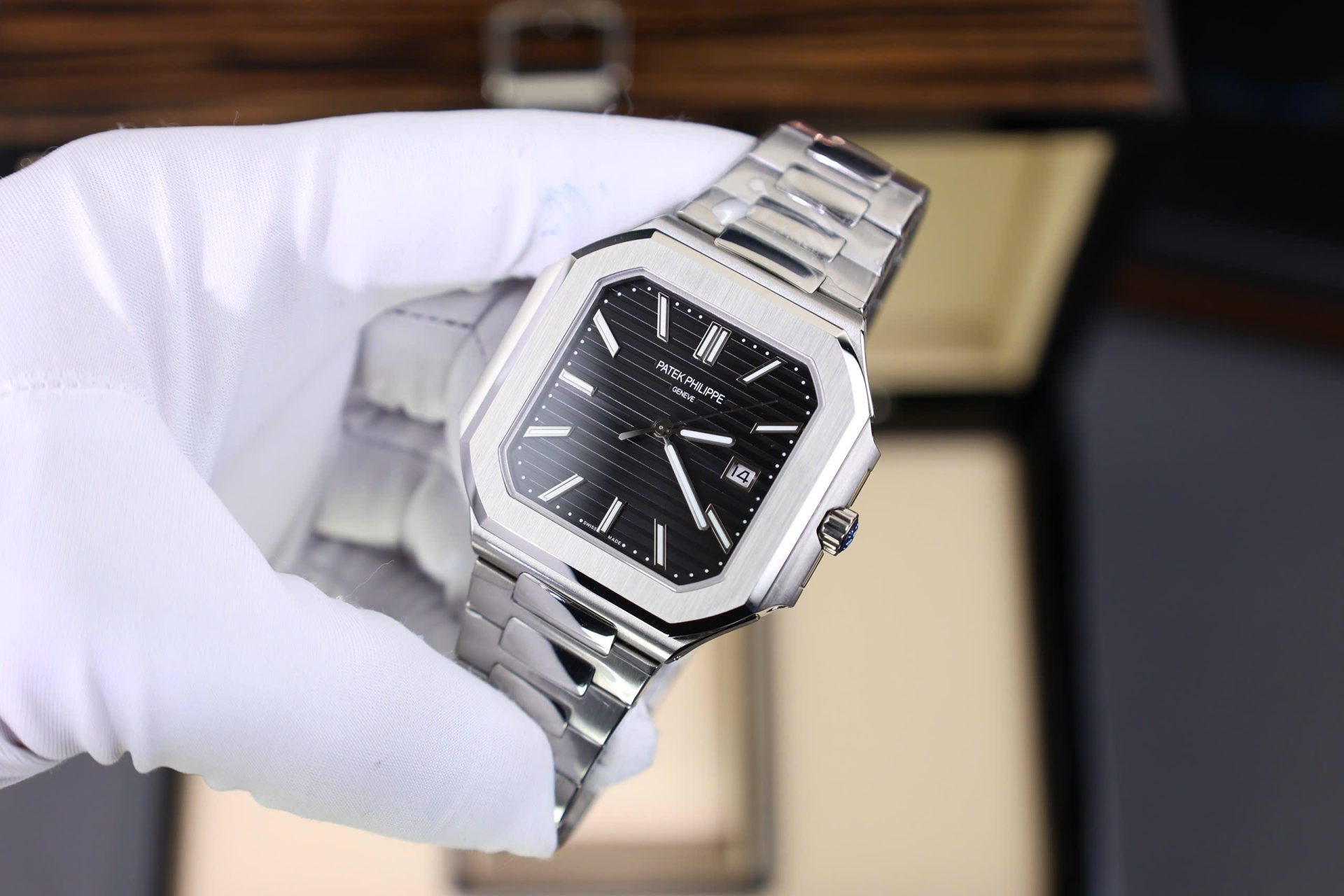 Patek Philippe Cubitus 5821 Super Clone Black Dial Stainless Steel TW Factory 45mm - Image 3