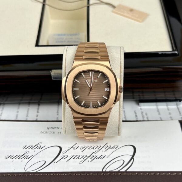 Dong Ho Patek Philippe Nautilus 5711 Boc Vang Hong Mat So Mau Nau 3KF 40mm 7 1