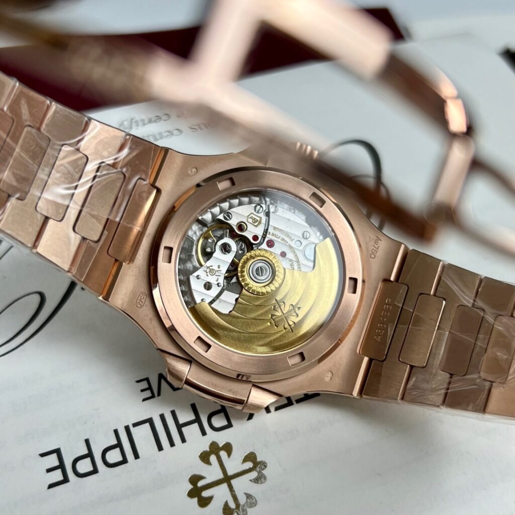 Patek Philippe Super Clone Nautilus 5711 Gold Wrapped & Moissanite Diamonds Custom 40mm - Image 9