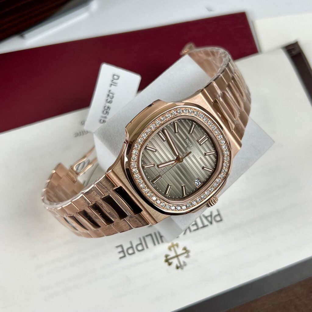 Patek Philippe Super Clone Nautilus 5711 Gold Wrapped & Moissanite Diamonds Custom 40mm - Image 3