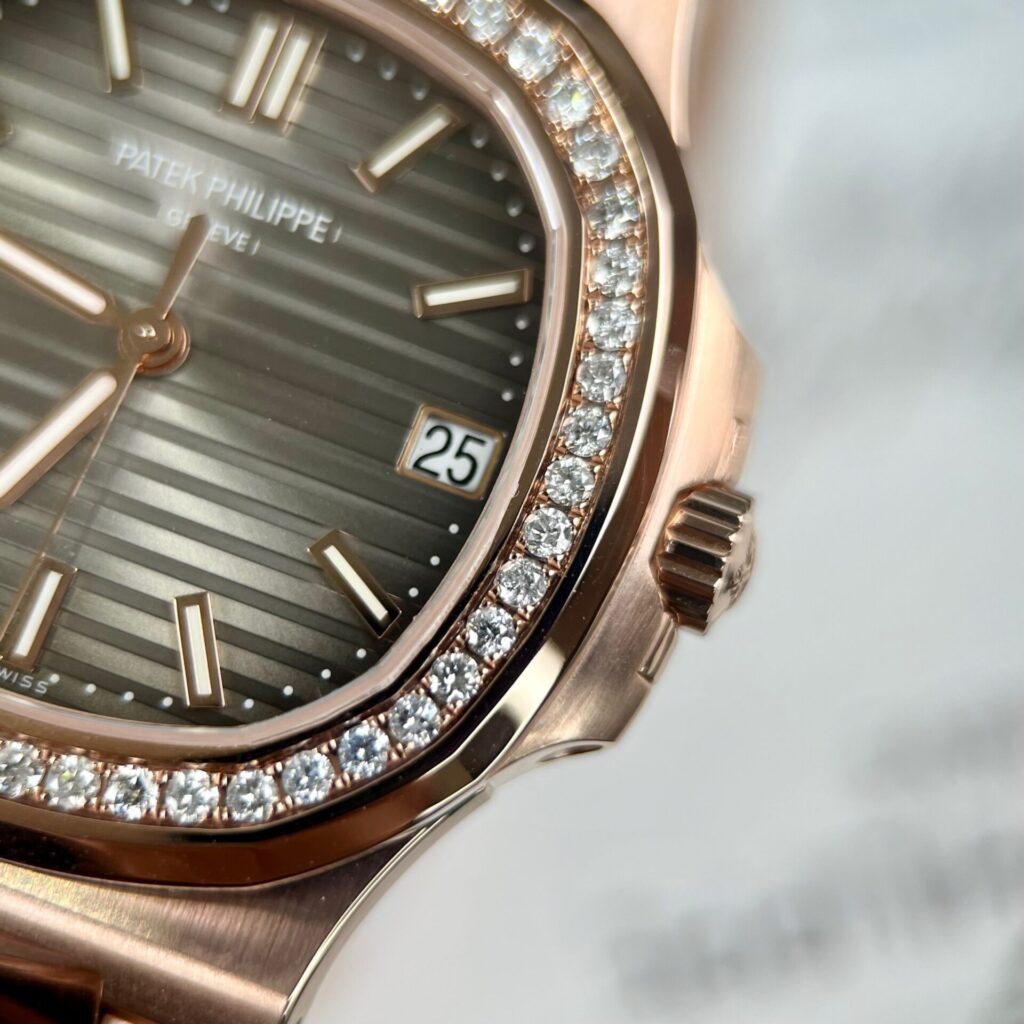 Patek Philippe Super Clone Nautilus 5711 Gold Wrapped & Moissanite Diamonds Custom 40mm - Image 6