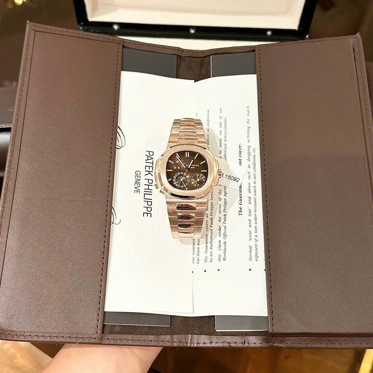 Patek Philippe Nautilus 5712 Gold Wrapped Chocolate Dial GRF 40mm Super Clone - Image 2