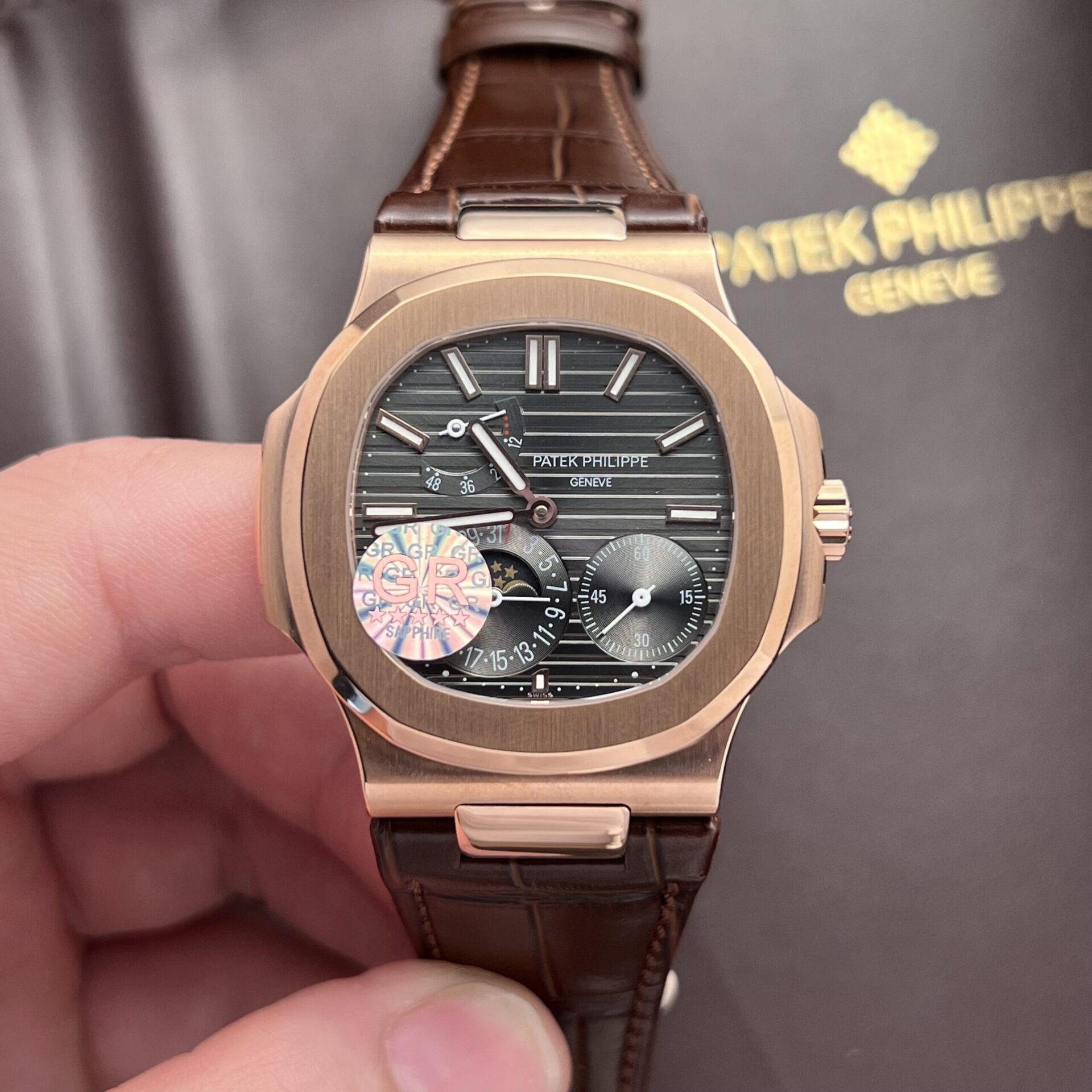Patek Philippe Replica Watch Nautilus 5712R Brown Leather Strap GR Factory 40mm