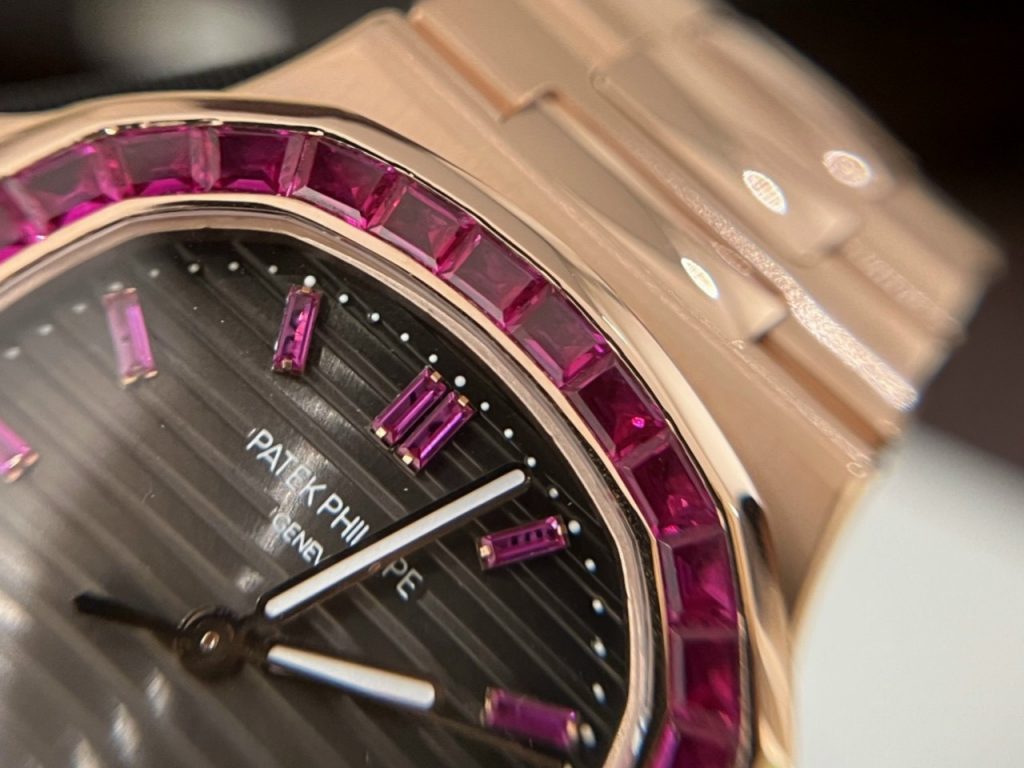 Patek Philippe Nautilus 5723 Super Clone Watch Gold Wrapped With Red Ruby 40mm - Image 7
