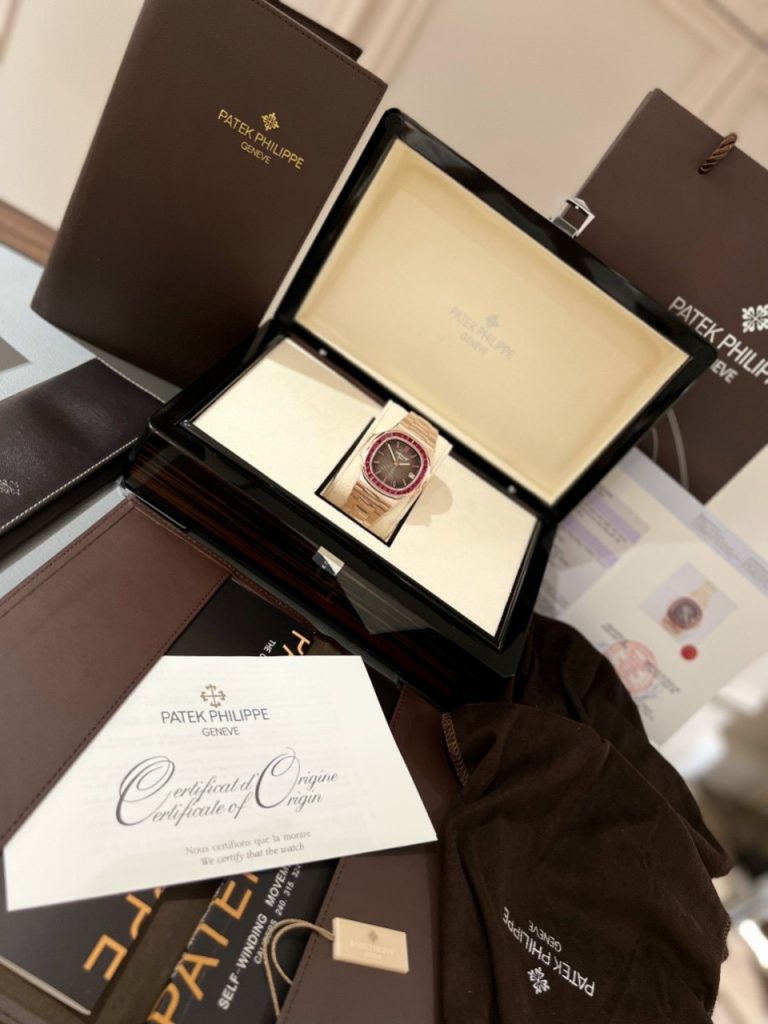 Patek Philippe Nautilus 5723 Super Clone Watch Gold Wrapped With Red Ruby 40mm - Image 10