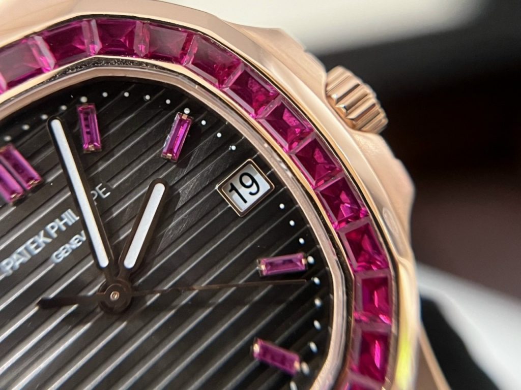 Patek Philippe Nautilus 5723 Super Clone Watch Gold Wrapped With Red Ruby 40mm - Image 6