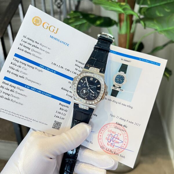 Dong Ho Patek Philippe Nautilus 5724 Dinh Moissanite Replica 2 1