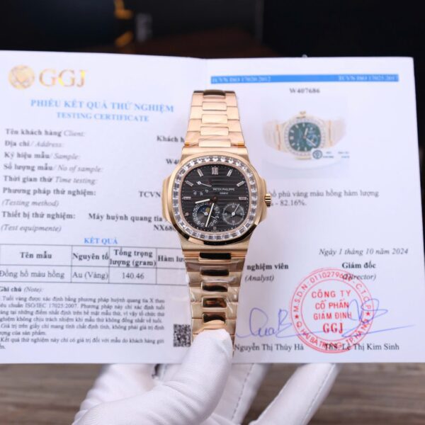 Dong Ho Patek Philippe Nautilus 5724R Che Tac Boc Vang That Dinh Da Swarovski GRF 40mm 9 1