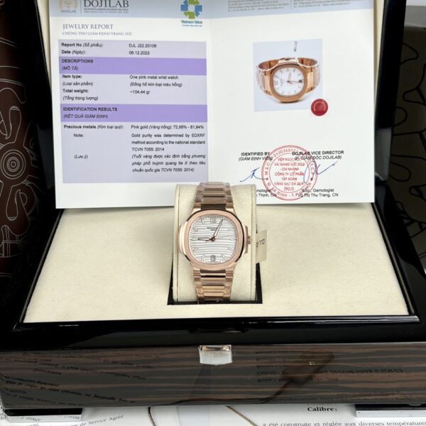 Dong Ho Patek Philippe Nautilus 7118 Boc Vang Mat Trang Nha May 3K 5 1
