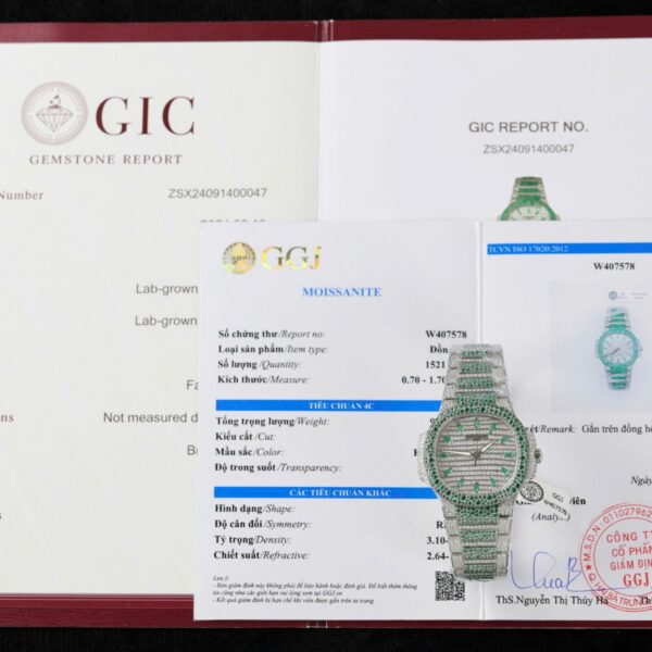 Dong Ho Patek Philippe Nautilus 7118 Che Tac Full Moissanite Hong Kong 1 1