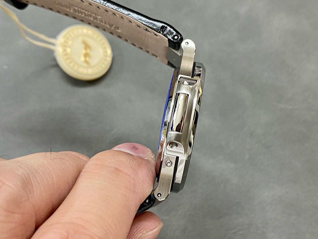 Patek Philippe Super Clone Watch Nautilus 5712 Gray Dial Leather Strap PPF 40mm - Image 6