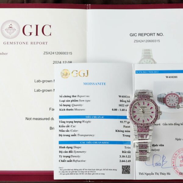 Dong Ho Patek Philippe Replica 11 Nautilus Haute Joaillerie 7118 Do Full Moissanite 35 9 1