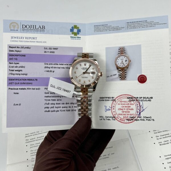 Dong Ho Rolex Boc Vang That Mat Xa Cu May GM DateJust 41mm 7 1
