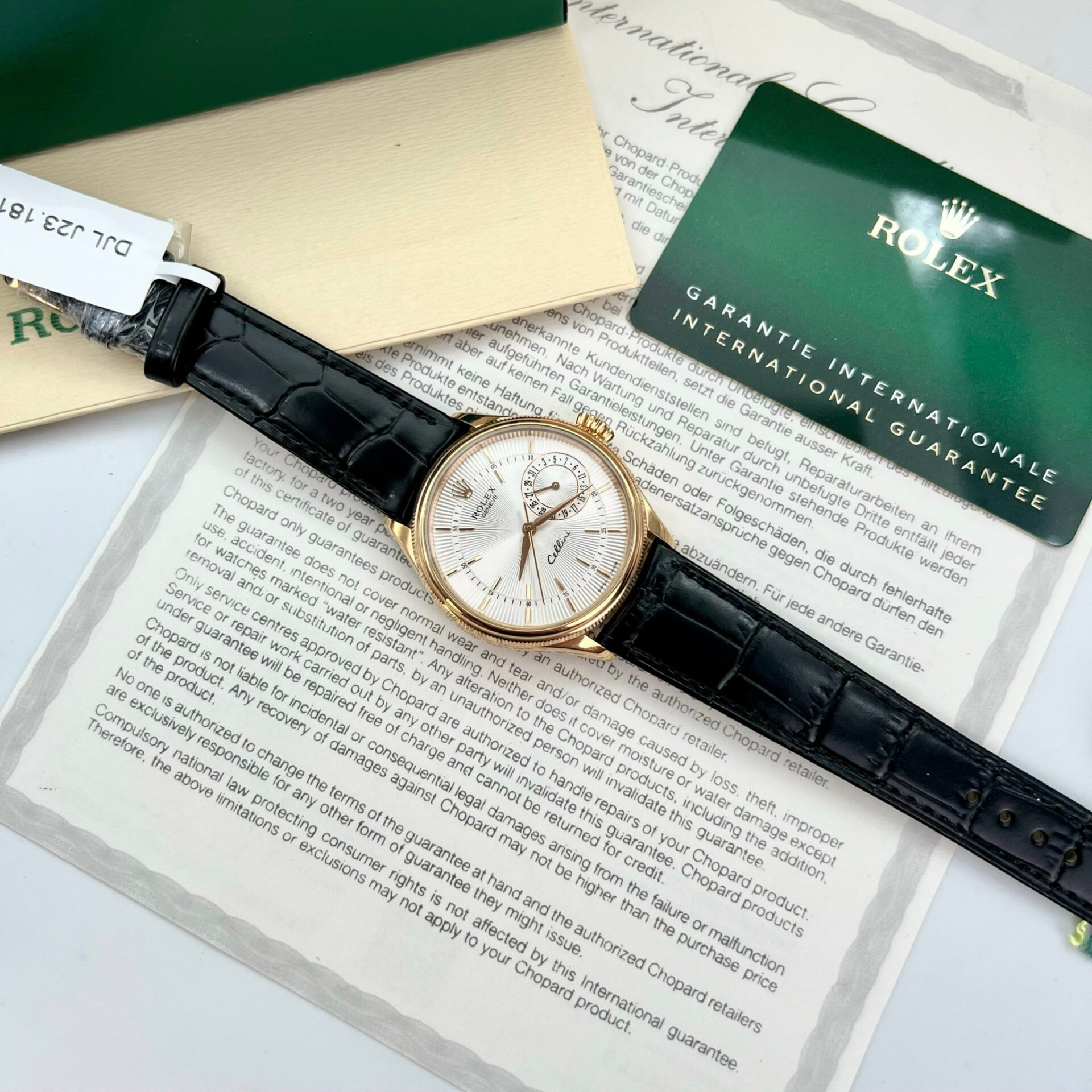 Rolex Cellini Date 50515 Gold Wrapped Super Clone Watch Leather Strap 39mm - Image 2
