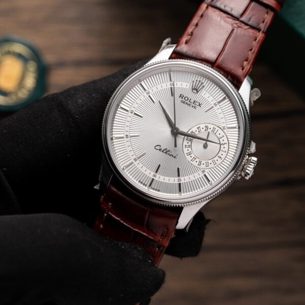 Dong Ho Rolex Cellini Date 50519 Day Da Mau Nau Rep 11 39mm 3 1