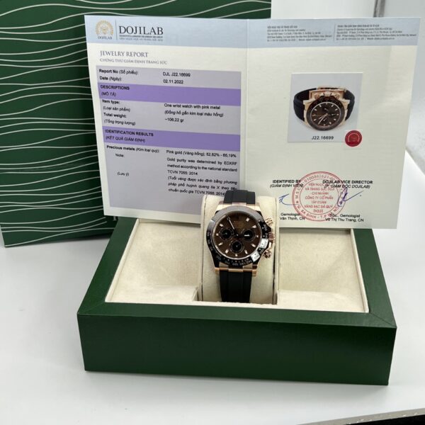 Dong Ho Rolex Che Tac Boc Vang Hong Daytona 116515LN Mat Chocolate 40mm 2 1