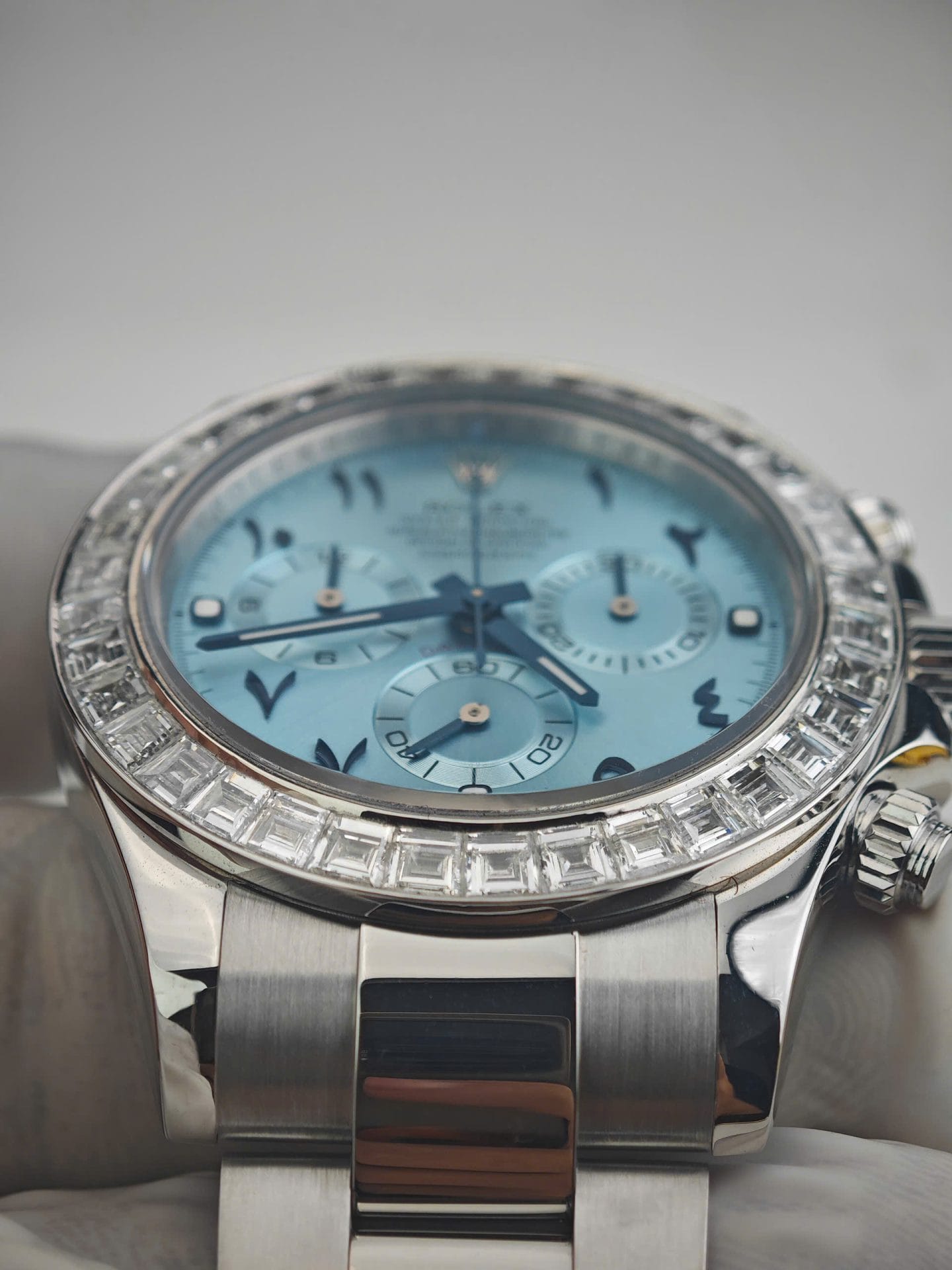 Rolex Cosmograph Daytona 116576TBR Super Clone Watch Platinum PT950 + Diamonds Custom 40mm - Image 8