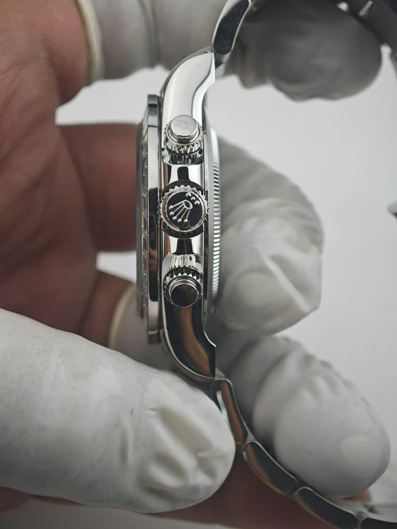 Rolex Cosmograph Daytona 116576TBR Super Clone Watch Platinum PT950 + Diamonds Custom 40mm - Image 10