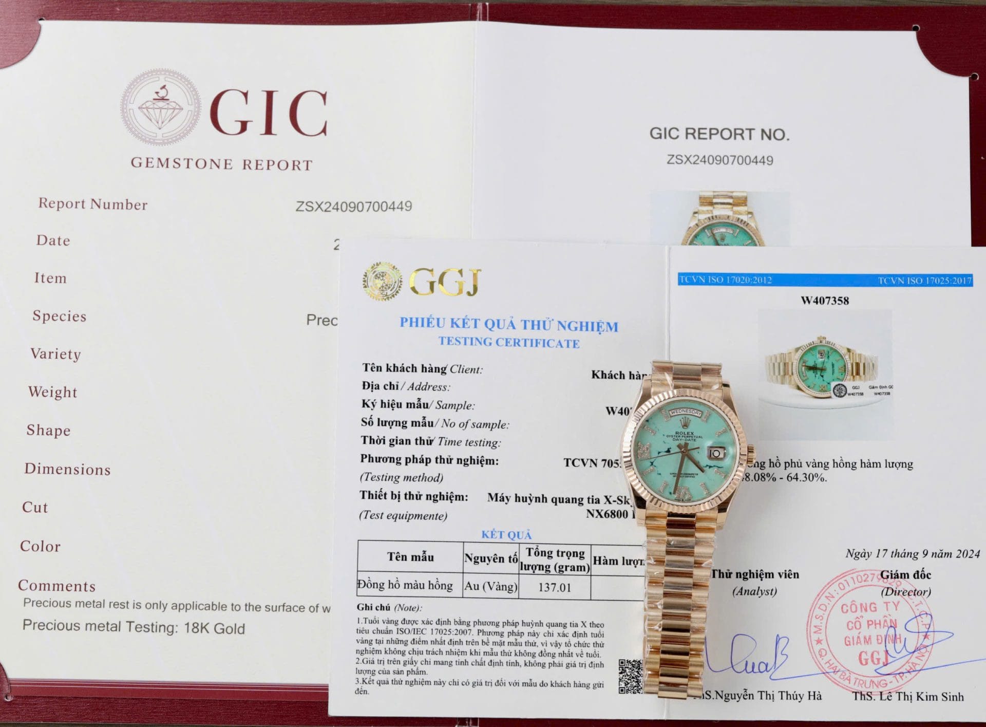 Rolex Super Clone Day-Date 128238 Dial Turquoise Gold Wrapped 36mm
