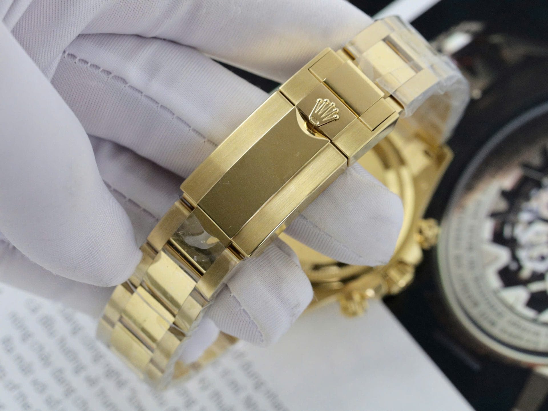 Rolex Super Clone Watch Daytona 126508 Yellow Dial Oyster Strap 40mm - Image 8