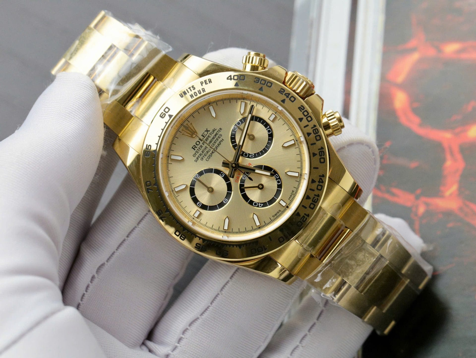Rolex Super Clone Watch Daytona 126508 Yellow Dial Oyster Strap 40mm - Image 2