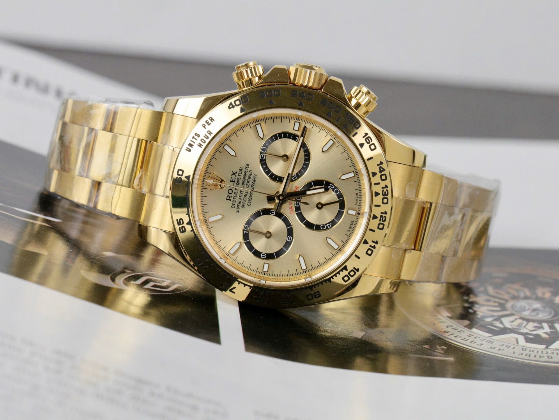 Rolex Super Clone Watch Daytona 126508 Yellow Dial Oyster Strap 40mm - Image 3