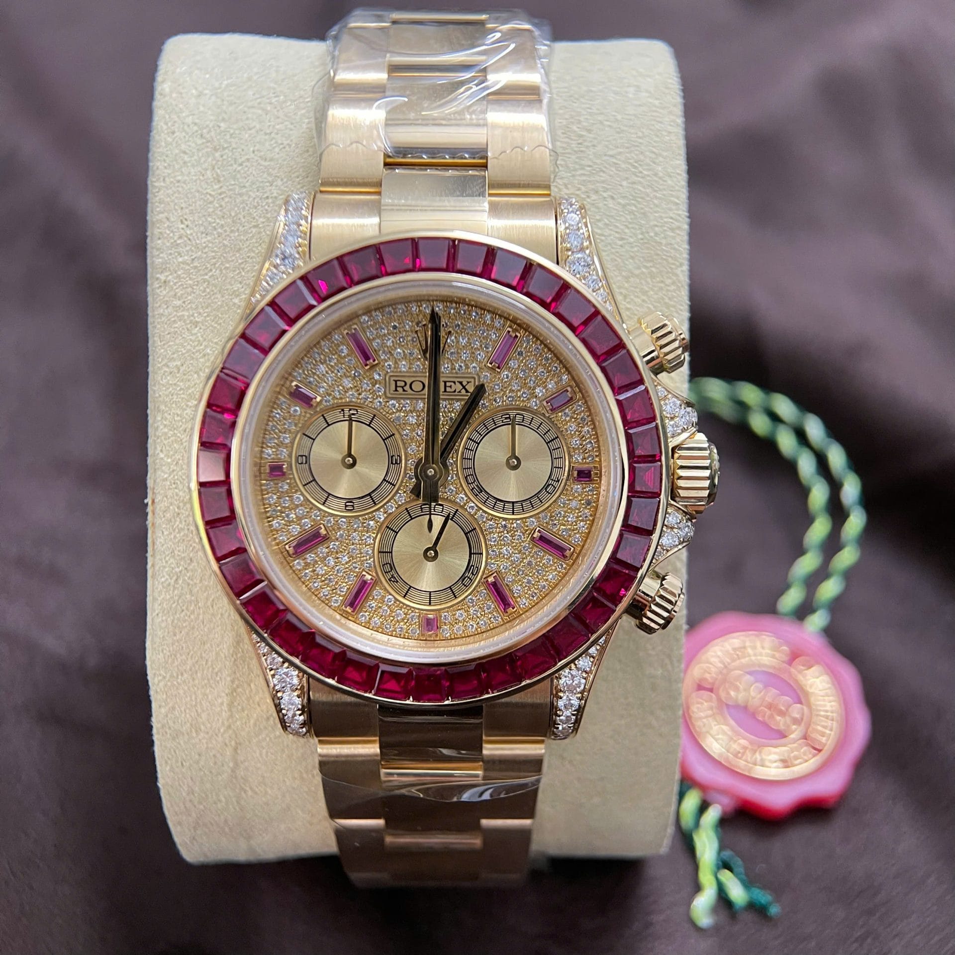 Rolex Cosmograph Daytona 126598TRU Super Clone18K Solid Gold + Ruby + Natural Diamonds 40mm